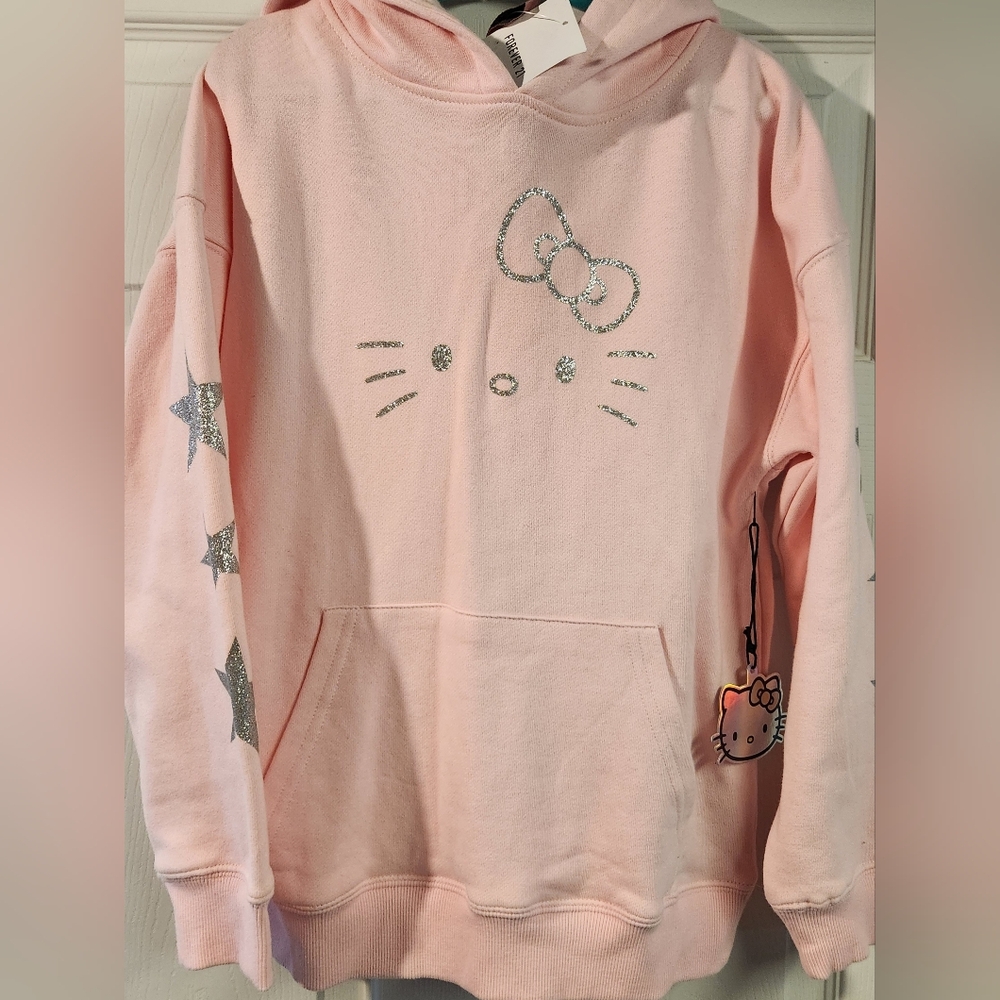 Hello Kitty Forever 21 50th Anniversary Pink Hooded Sweatshirt